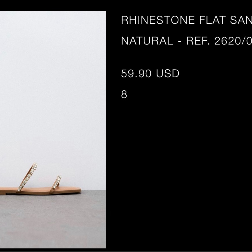 Zara flat sandald